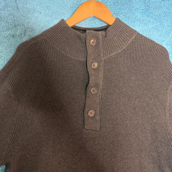 Vintage 90s Structure Men’s Sweater Gray Pullover Size L 100% Cotton Y2K Retro - Picture 8 of 12